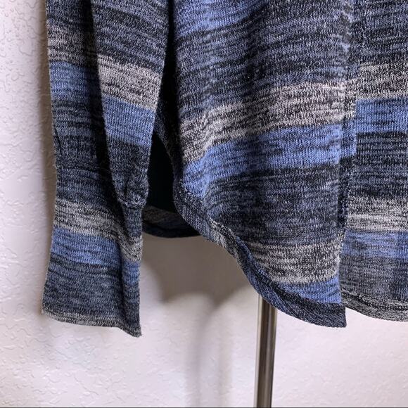 Free People blue gray scoop neck linen blend sweater size Extra Small XS - Picture 9 of 13
